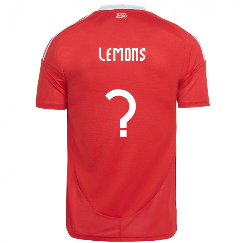 Danxen Mænd Matheus Lemons #0 Hvid Rød Hjemmebane Spillertrøjer 2025/26 Trøje T-Shirt