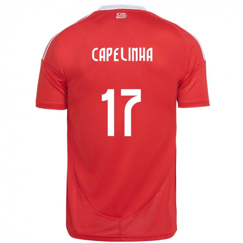 Danxen Mænd Capelinha #17 Hvid Rød Hjemmebane Spillertrøjer 2025/26 Trøje T-Shirt