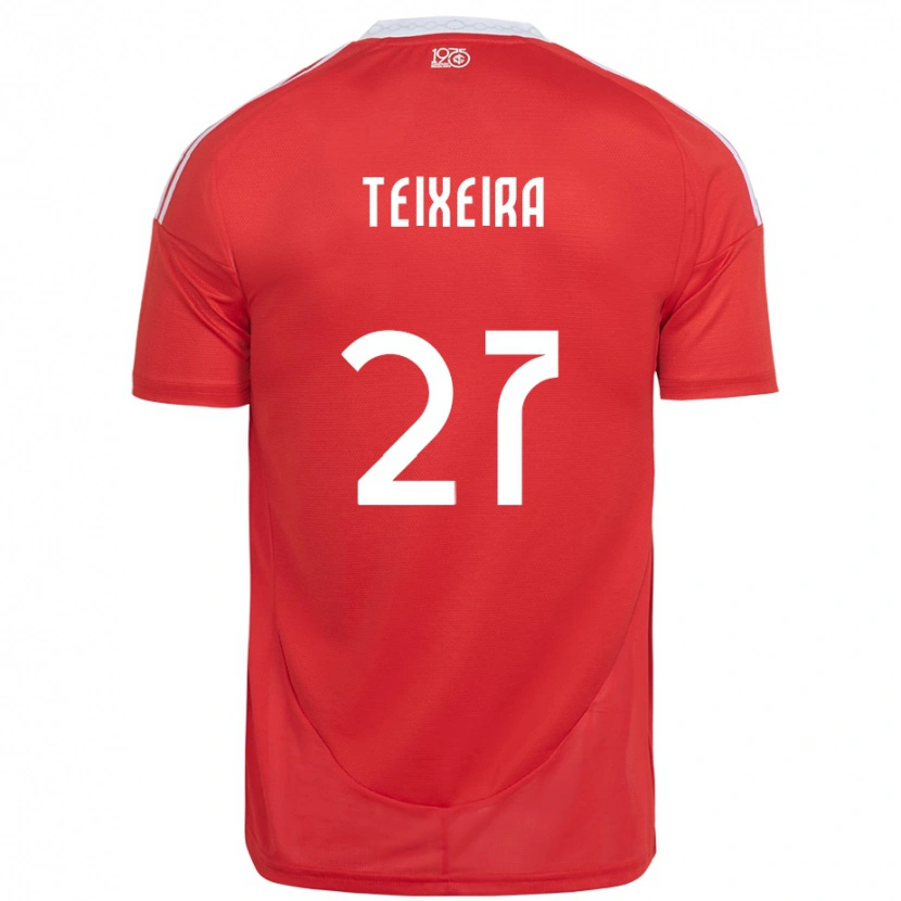 Danxen Mænd Danny Teixeira #27 Hvid Rød Hjemmebane Spillertrøjer 2025/26 Trøje T-Shirt