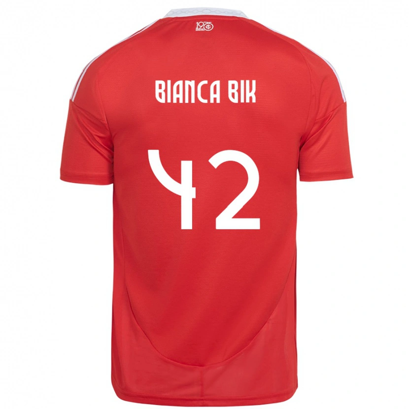 Danxen Mænd Bianca Bik #42 Hvid Rød Hjemmebane Spillertrøjer 2025/26 Trøje T-Shirt