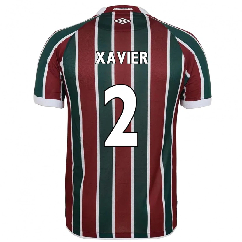 Danxen Mænd Samuel Xavier #2 Hvid Grøn Maroon Hjemmebane Spillertrøjer 2025/26 Trøje T-Shirt