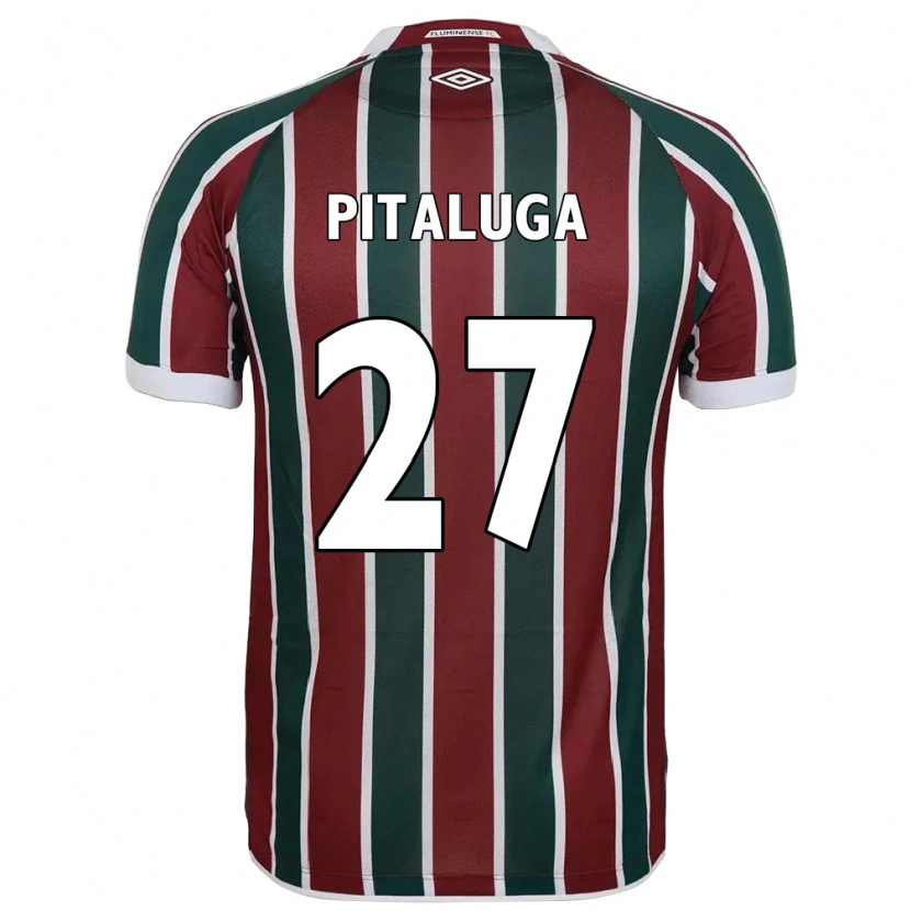 Danxen Mænd Marcelo Pitaluga #27 Hvid Grøn Maroon Hjemmebane Spillertrøjer 2025/26 Trøje T-Shirt