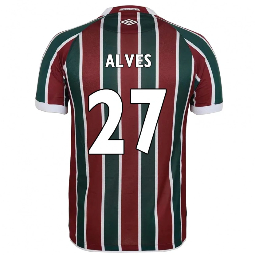 Danxen Mænd Felipe Alves #27 Hvid Grøn Maroon Hjemmebane Spillertrøjer 2025/26 Trøje T-Shirt