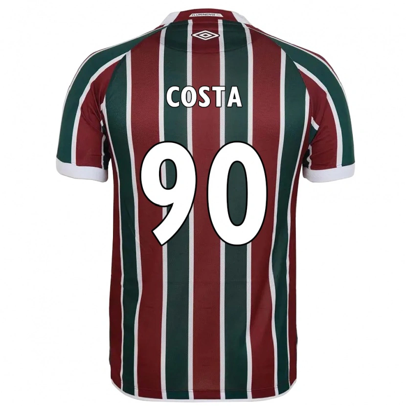 Danxen Mænd Douglas Costa #90 Hvid Grøn Maroon Hjemmebane Spillertrøjer 2025/26 Trøje T-Shirt