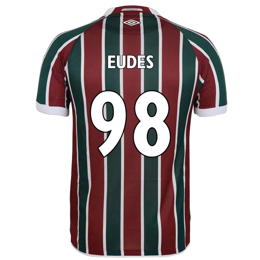 Danxen Mænd Vitor Eudes #98 Hvid Grøn Maroon Hjemmebane Spillertrøjer 2025/26 Trøje T-Shirt