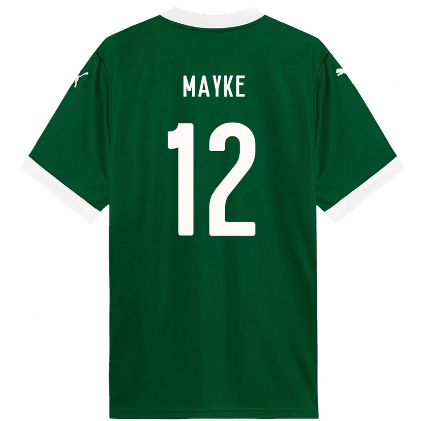 Danxen Mænd Mayke #12 Hvid Grøn Hjemmebane Spillertrøjer 2025/26 Trøje T-Shirt