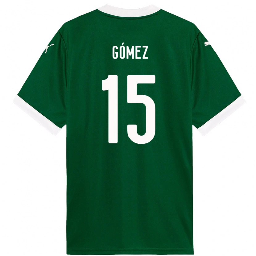 Danxen Mænd Gustavo Gómez #15 Hvid Grøn Hjemmebane Spillertrøjer 2025/26 Trøje T-Shirt