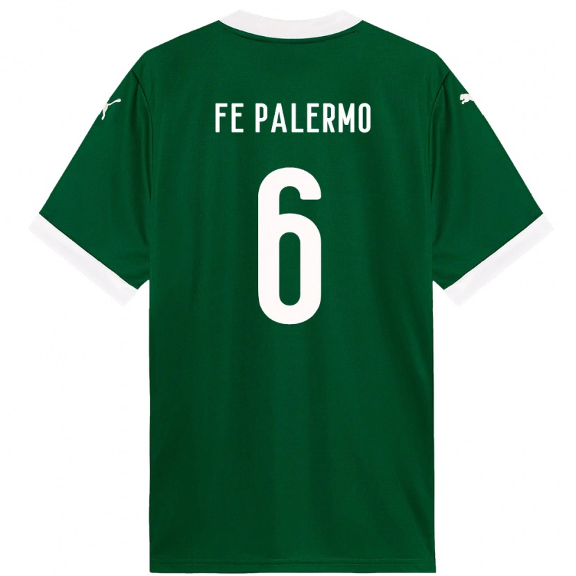 Danxen Mænd Fe Palermo #6 Hvid Grøn Hjemmebane Spillertrøjer 2025/26 Trøje T-Shirt