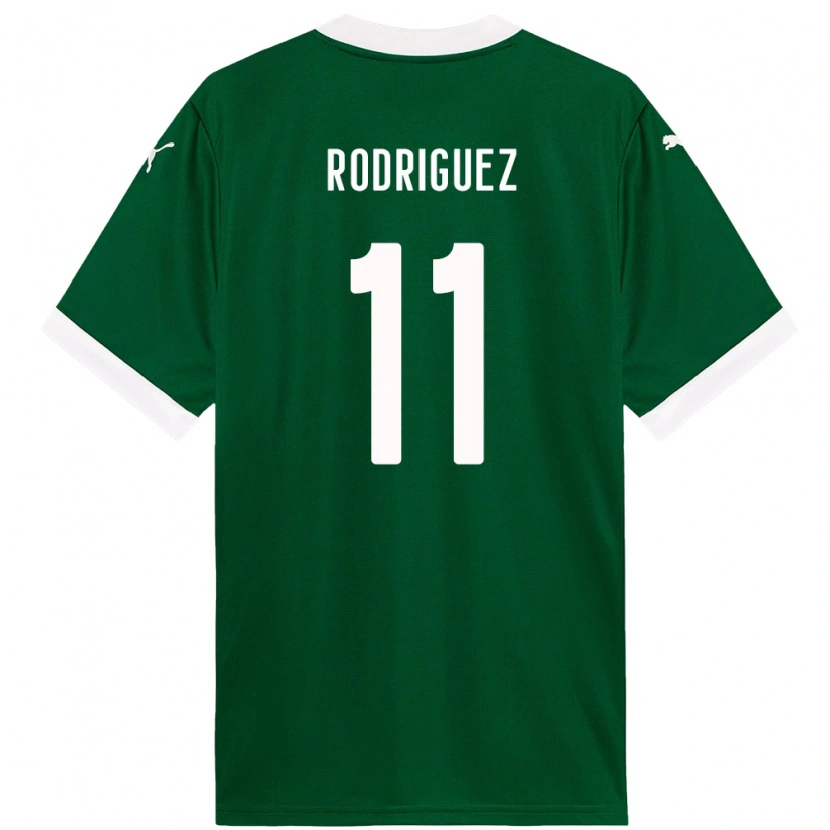 Danxen Mænd Yamila Rodríguez #11 Hvid Grøn Hjemmebane Spillertrøjer 2025/26 Trøje T-Shirt