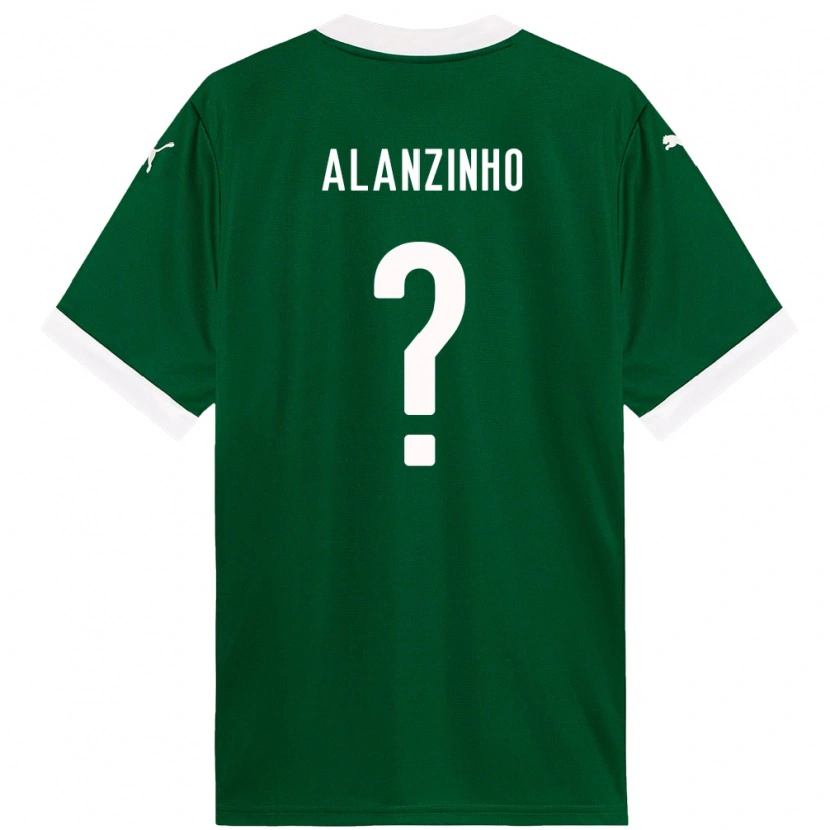 Danxen Mænd Alanzinho #0 Hvid Grøn Hjemmebane Spillertrøjer 2025/26 Trøje T-Shirt