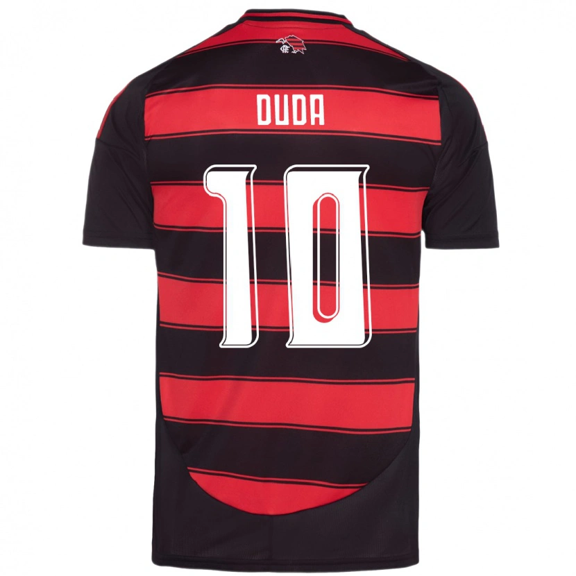 Danxen Mænd Duda Francelino #10 Hvid Rød Hjemmebane Spillertrøjer 2025/26 Trøje T-Shirt