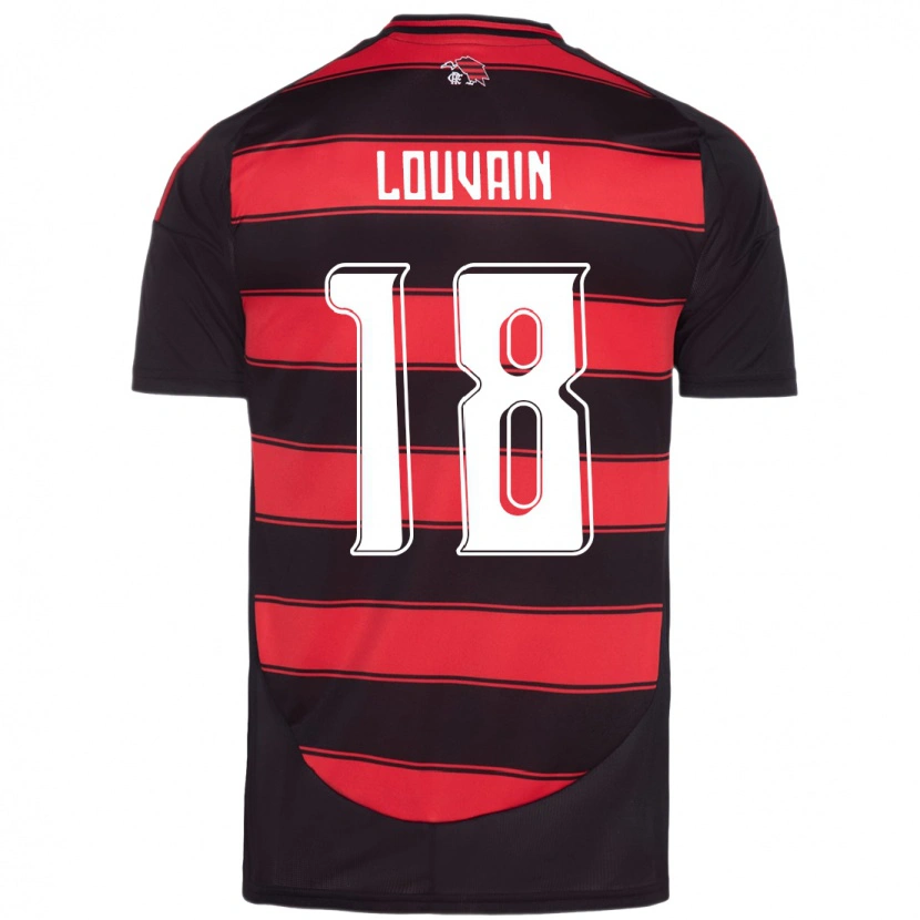 Danxen Mænd Gaby Louvain #18 Hvid Rød Hjemmebane Spillertrøjer 2025/26 Trøje T-Shirt