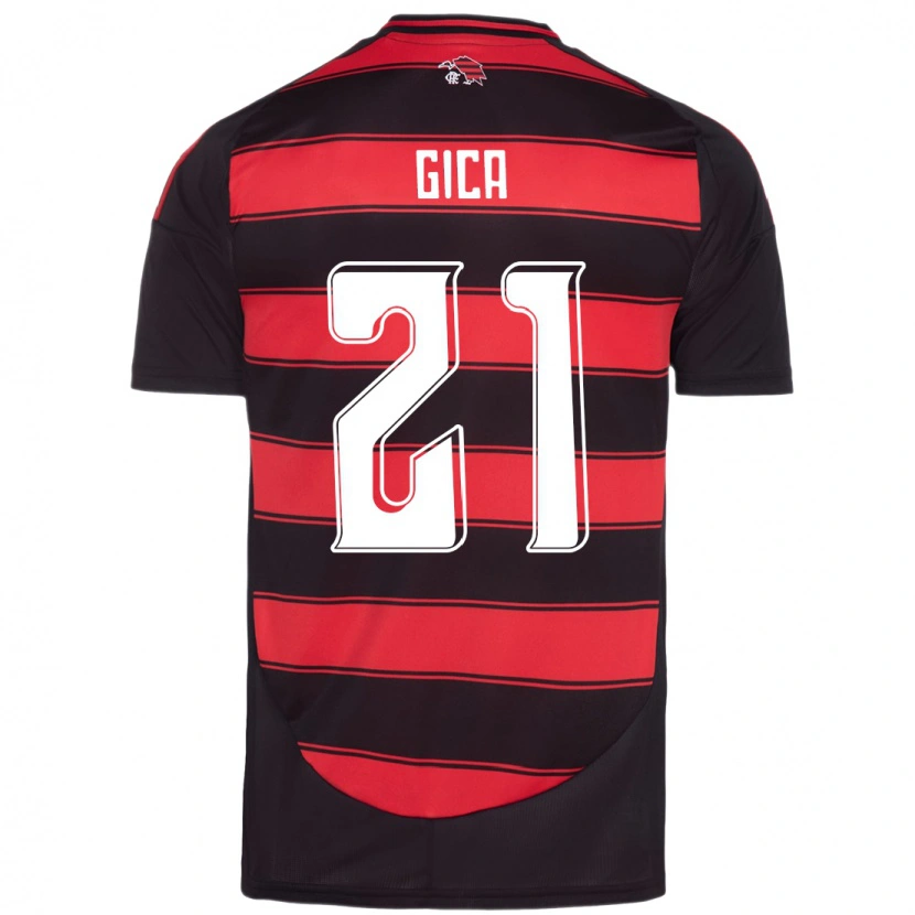 Danxen Mænd Gica #21 Hvid Rød Hjemmebane Spillertrøjer 2025/26 Trøje T-Shirt