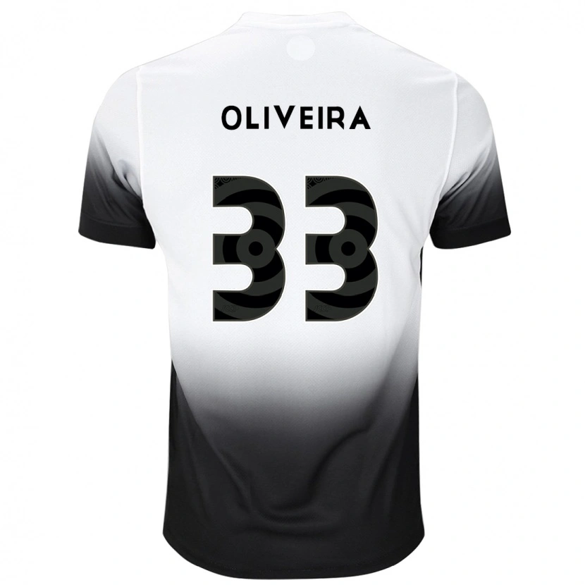 Danxen Mænd Ruan Oliveira #33 Hvid Sort Hjemmebane Spillertrøjer 2025/26 Trøje T-Shirt