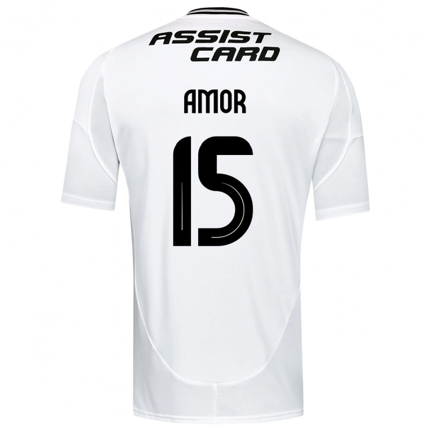 Danxen Mænd Emiliano Amor #15 Sort Hvid Hjemmebane Spillertrøjer 2025/26 Trøje T-Shirt