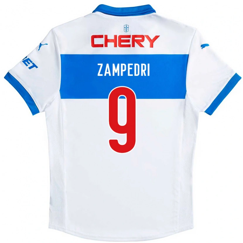 Danxen Mænd Fernando Zampedri #9 Royal Blå Hvid Hjemmebane Spillertrøjer 2025/26 Trøje T-Shirt