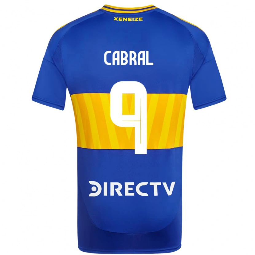 Danxen Mænd Bruno Cabral #9 Hvid Blå Hjemmebane Spillertrøjer 2025/26 Trøje T-Shirt