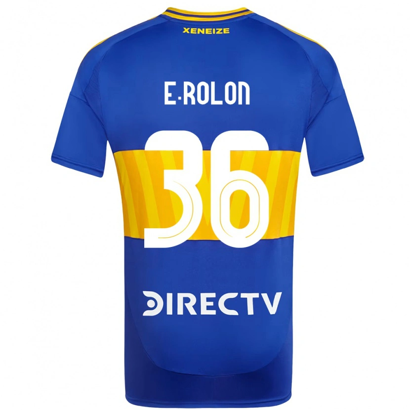 Danxen Mænd Esteban Rolón #36 Hvid Blå Hjemmebane Spillertrøjer 2025/26 Trøje T-Shirt