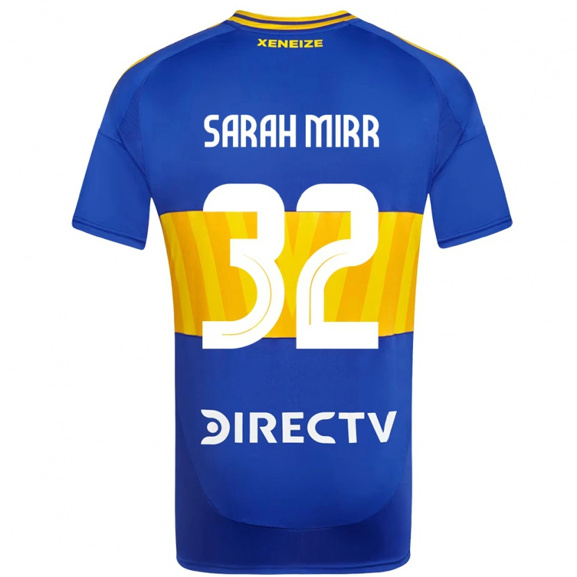 Danxen Mænd Sarah Mirr #32 Hvid Blå Hjemmebane Spillertrøjer 2025/26 Trøje T-Shirt