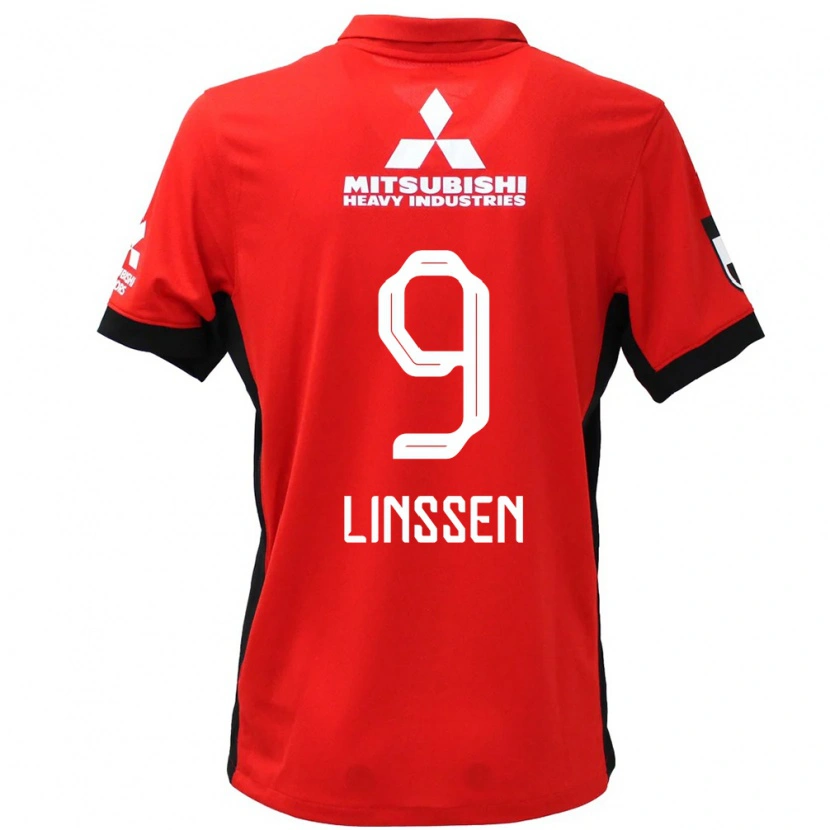 Danxen Mænd Bryan Linssen #9 Hvid Sort Hjemmebane Spillertrøjer 2025/26 Trøje T-Shirt