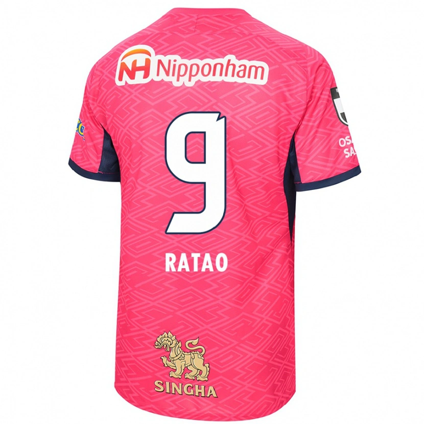 Danxen Mænd Rafael Ratão #9 Hvid Sakura Pink Hjemmebane Spillertrøjer 2025/26 Trøje T-Shirt