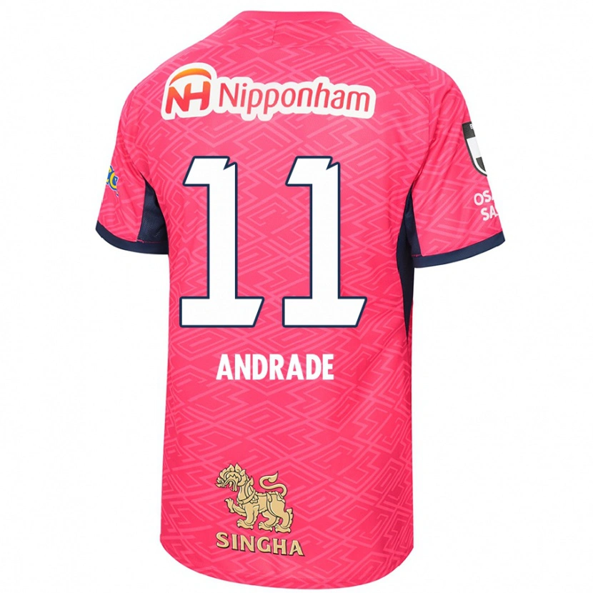 Danxen Mænd Thiago Andrade #11 Hvid Sakura Pink Hjemmebane Spillertrøjer 2025/26 Trøje T-Shirt