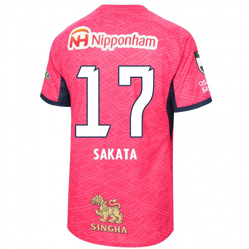 Danxen Mænd Reiya Sakata #17 Hvid Sakura Pink Hjemmebane Spillertrøjer 2025/26 Trøje T-Shirt