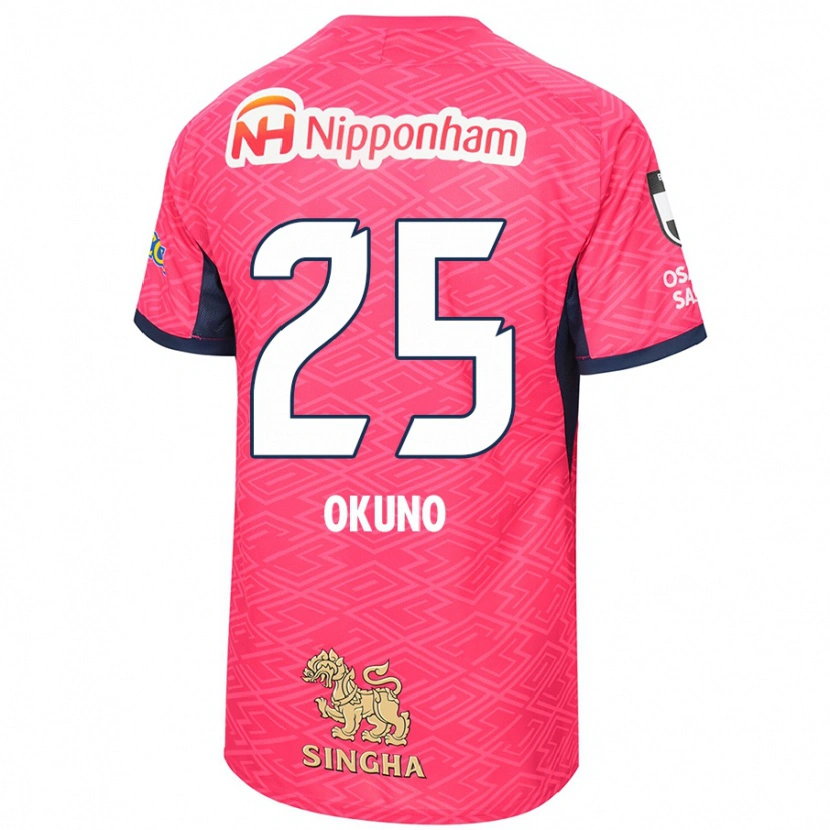 Danxen Mænd Hiroaki Okuno #25 Hvid Sakura Pink Hjemmebane Spillertrøjer 2025/26 Trøje T-Shirt