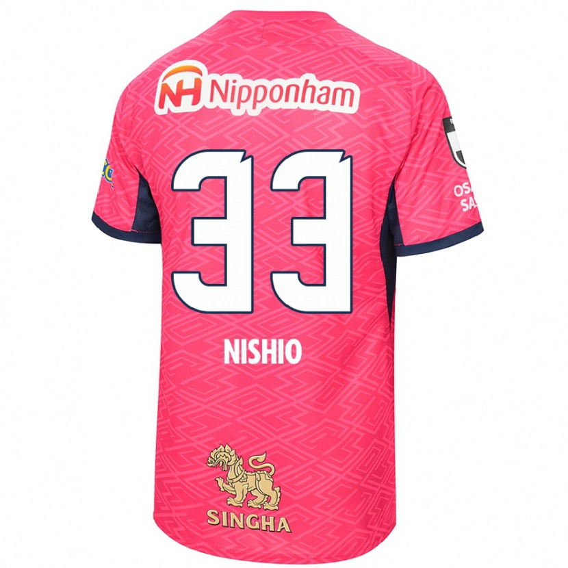 Danxen Mænd Ryuya Nishio #33 Hvid Sakura Pink Hjemmebane Spillertrøjer 2025/26 Trøje T-Shirt