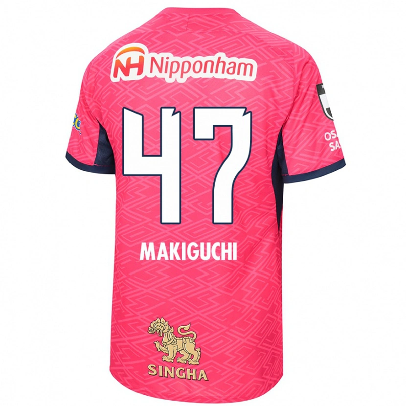 Danxen Mænd Kazuma Makiguchi #47 Hvid Sakura Pink Hjemmebane Spillertrøjer 2025/26 Trøje T-Shirt