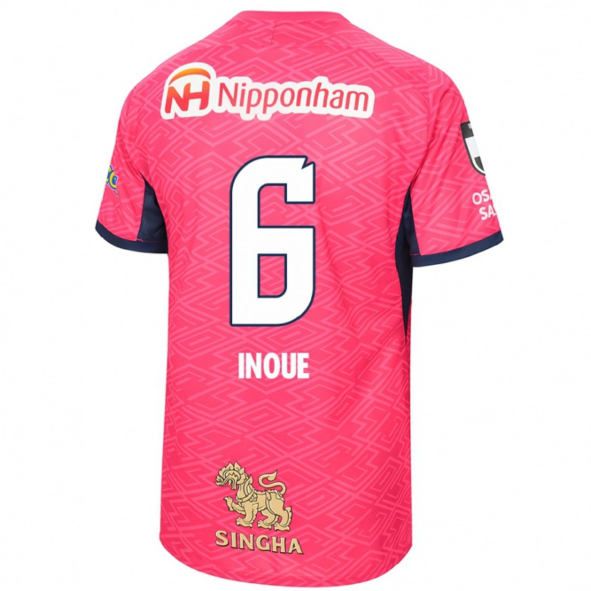 Danxen Mænd Hina Inoue #6 Hvid Sakura Pink Hjemmebane Spillertrøjer 2025/26 Trøje T-Shirt