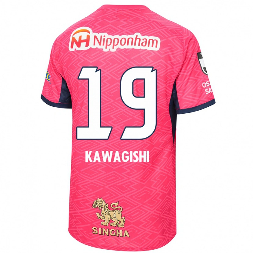 Danxen Mænd Emika Kawagishi #19 Hvid Sakura Pink Hjemmebane Spillertrøjer 2025/26 Trøje T-Shirt