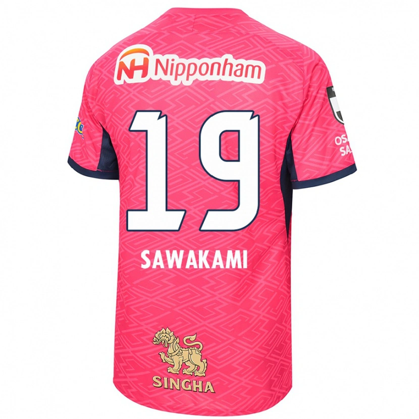 Danxen Mænd Ryuji Sawakami #19 Hvid Sakura Pink Hjemmebane Spillertrøjer 2025/26 Trøje T-Shirt