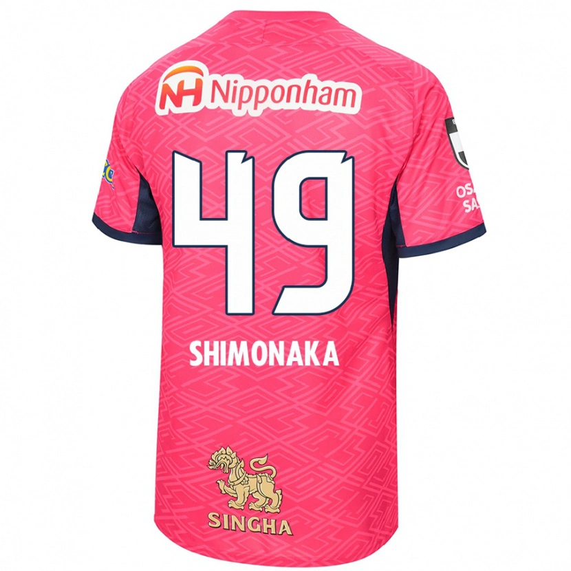 Danxen Mænd Ryoga Shimonaka #49 Hvid Sakura Pink Hjemmebane Spillertrøjer 2025/26 Trøje T-Shirt