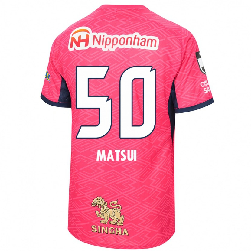 Danxen Mænd Kenya Matsui #50 Hvid Sakura Pink Hjemmebane Spillertrøjer 2025/26 Trøje T-Shirt