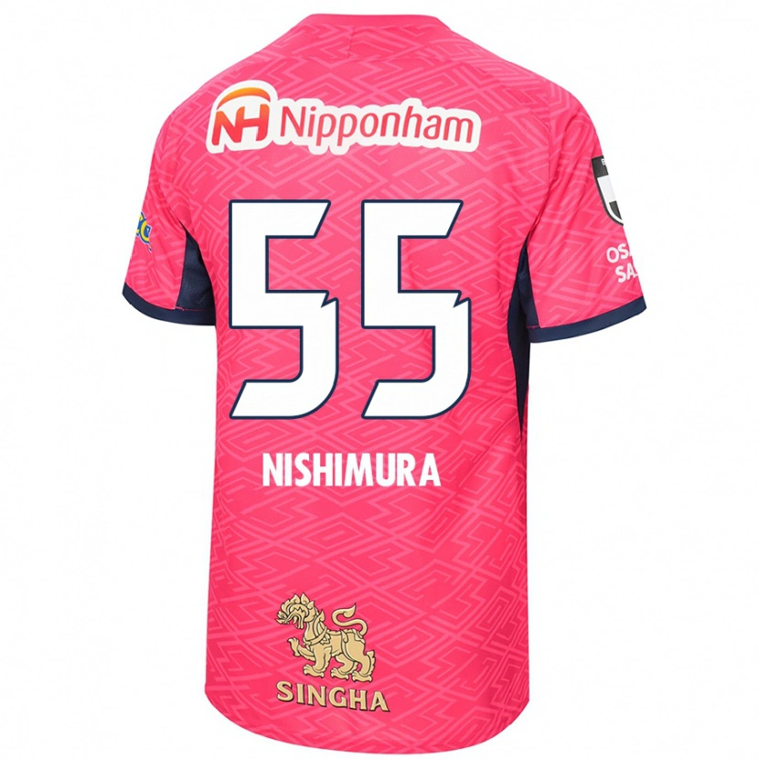 Danxen Mænd Subaru Nishimura #55 Hvid Sakura Pink Hjemmebane Spillertrøjer 2025/26 Trøje T-Shirt