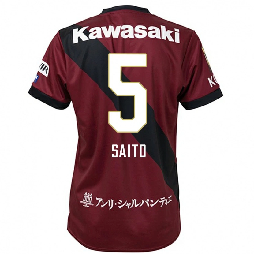 Danxen Mænd Mitsuki Saito #5 Hvid Sort Hjemmebane Spillertrøjer 2025/26 Trøje T-Shirt