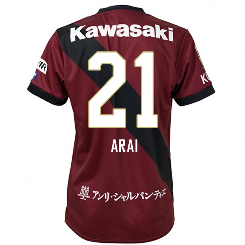 Danxen Mænd Shota Arai #21 Hvid Sort Hjemmebane Spillertrøjer 2025/26 Trøje T-Shirt