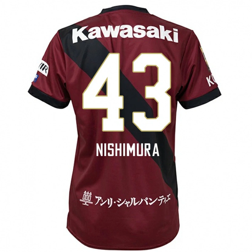 Danxen Mænd Nagi Nishimura #43 Hvid Sort Hjemmebane Spillertrøjer 2025/26 Trøje T-Shirt
