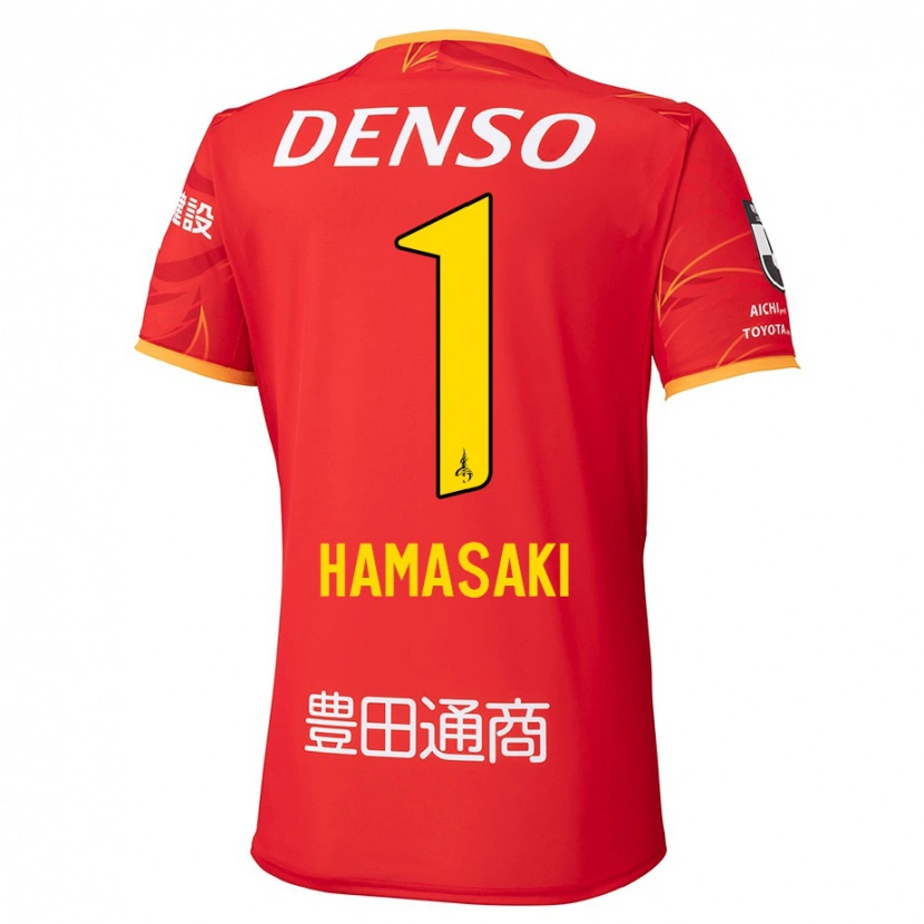 Danxen Mænd Shiki Hamasaki #1 Hvid Rød Hjemmebane Spillertrøjer 2025/26 Trøje T-Shirt
