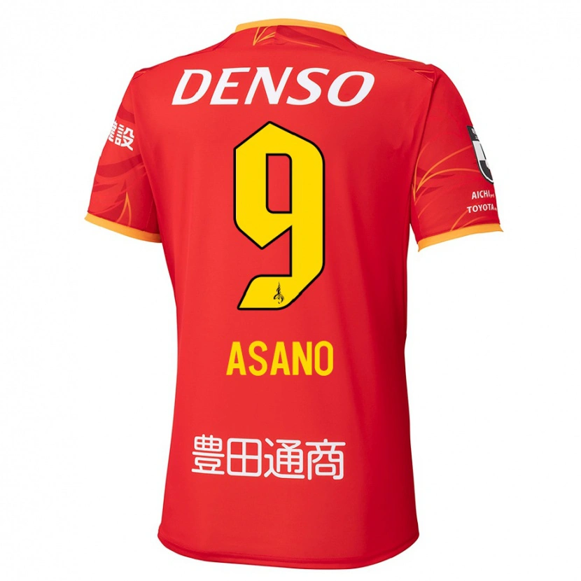 Danxen Mænd Yuya Asano #9 Hvid Rød Hjemmebane Spillertrøjer 2025/26 Trøje T-Shirt