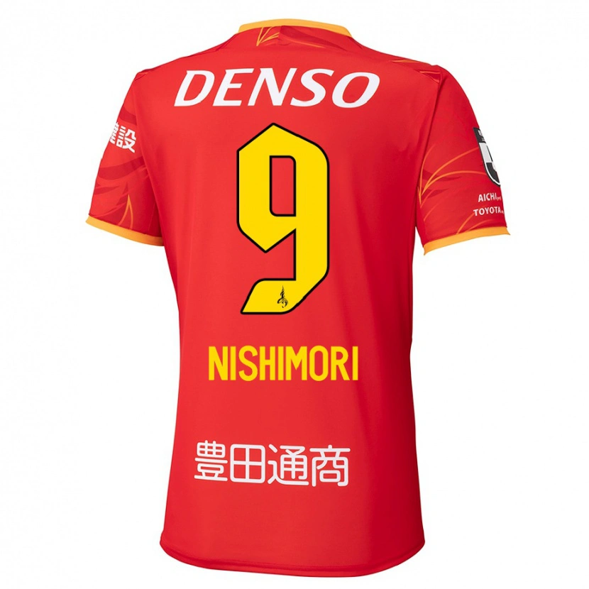Danxen Mænd Naoto Nishimori #9 Hvid Rød Hjemmebane Spillertrøjer 2025/26 Trøje T-Shirt