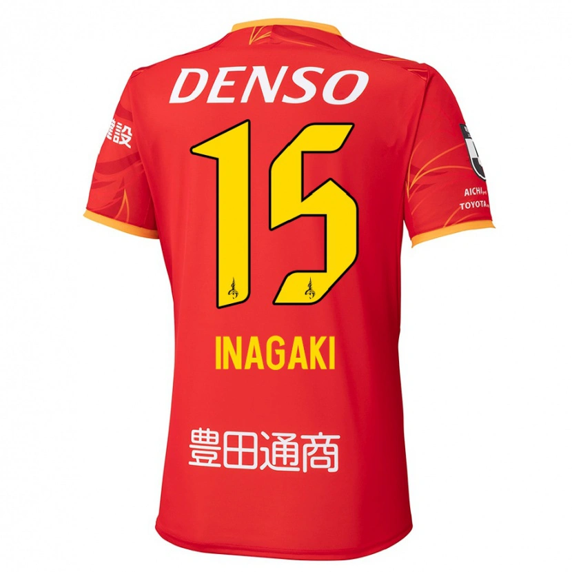 Danxen Mænd Sho Inagaki #15 Hvid Rød Hjemmebane Spillertrøjer 2025/26 Trøje T-Shirt