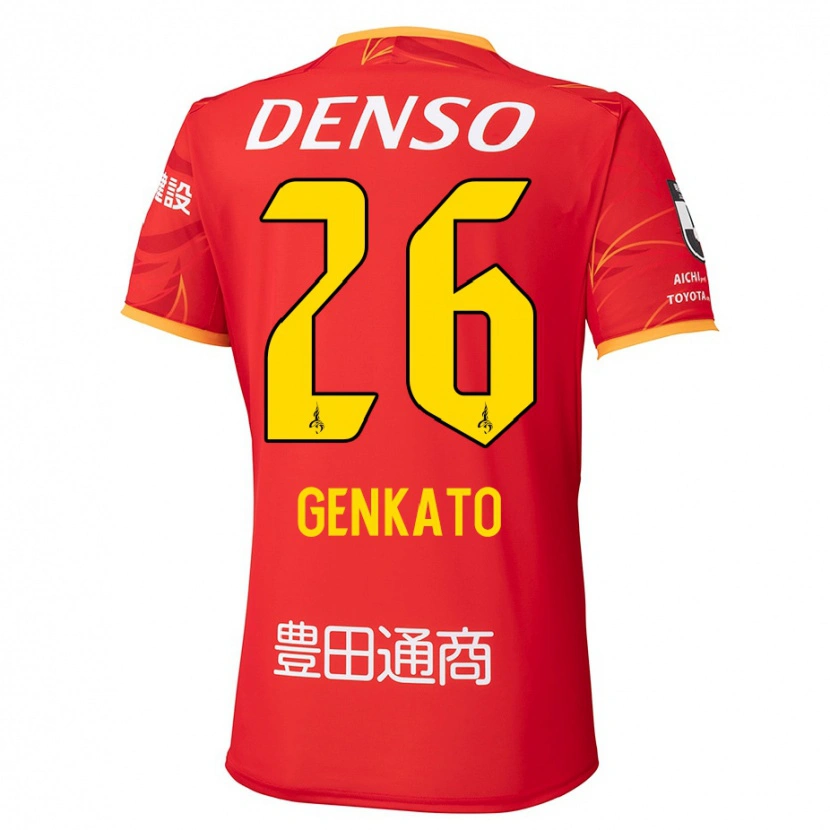 Danxen Mænd Gen Kato #26 Hvid Rød Hjemmebane Spillertrøjer 2025/26 Trøje T-Shirt