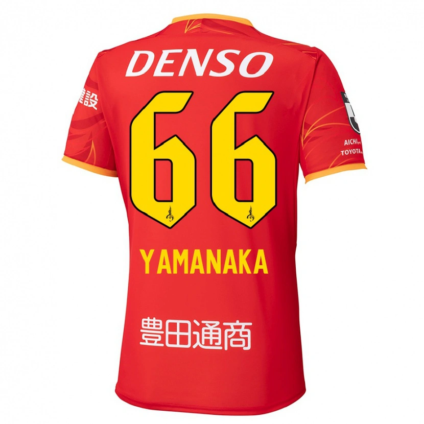 Danxen Mænd Ryosuke Yamanaka #66 Hvid Rød Hjemmebane Spillertrøjer 2025/26 Trøje T-Shirt