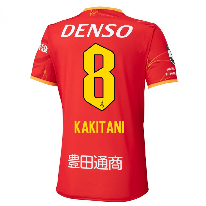 Danxen Mænd Yoichiro Kakitani #8 Hvid Rød Hjemmebane Spillertrøjer 2025/26 Trøje T-Shirt
