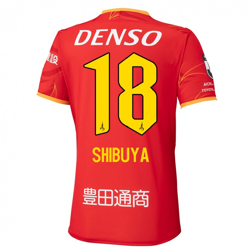 Danxen Mænd Tsubasa Shibuya #18 Hvid Rød Hjemmebane Spillertrøjer 2025/26 Trøje T-Shirt