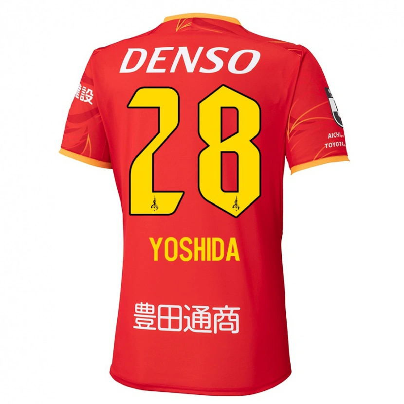 Danxen Mænd Akira Yoshida #28 Hvid Rød Hjemmebane Spillertrøjer 2025/26 Trøje T-Shirt