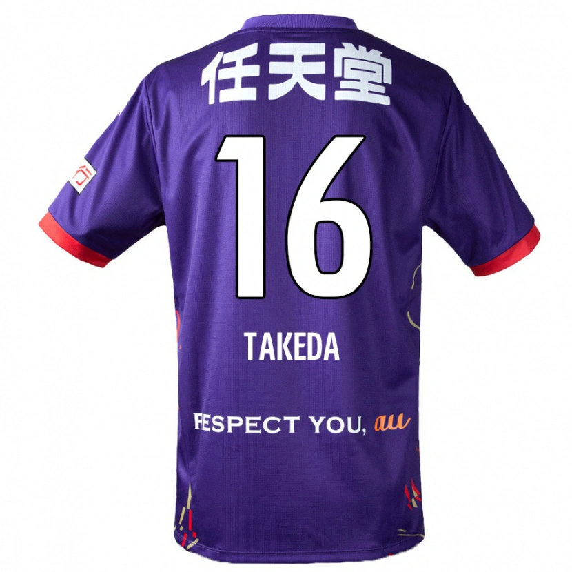 Danxen Mænd Shohei Takeda #16 Hvid Lilla Sort Hjemmebane Spillertrøjer 2025/26 Trøje T-Shirt