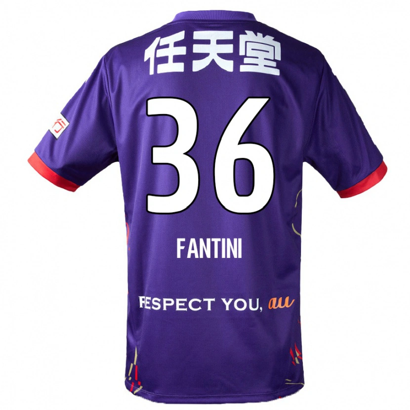 Danxen Mænd Akira Fantini #36 Hvid Lilla Sort Hjemmebane Spillertrøjer 2025/26 Trøje T-Shirt